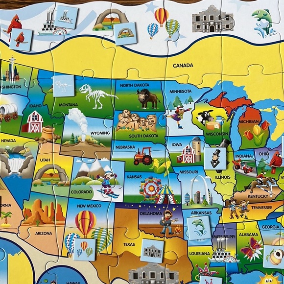 The Learning Journey Puzzle Doubles Find It! USA (50 Pieces) - Picture 3 of 12